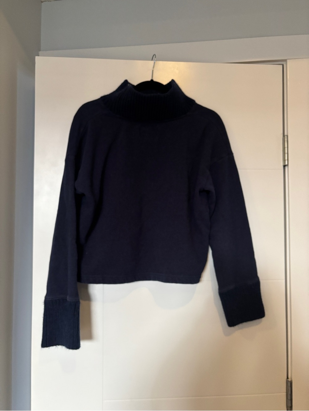 Roots Navy Cropped Turtleneck Sweater - Picture 5 of 10